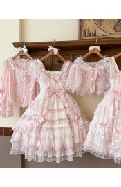 Mademoiselle Pearl Confession Under The Sakura Tree Blouse Cape Cardigan JSKs and OPs(Reservation/5 Colours/Full Payment Without Shipping)